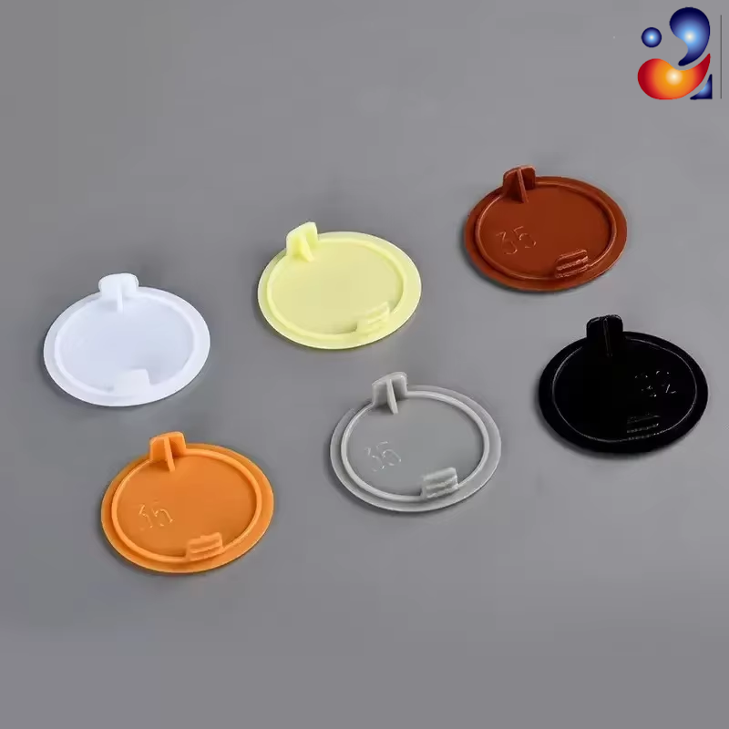Furniture Hardware Fitting - Runde Kunststoff-Möbelscharnier-Abdeckungen für Zuhause, 10 Stück,
