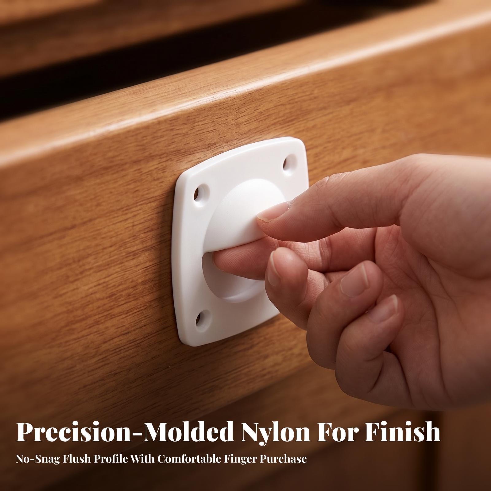 Furniture Hardware Lowes - Flacher Nylon-Schubladengriff mit vorgebohrten Schraubenlöchern für