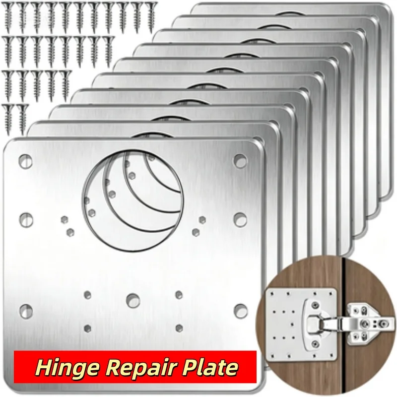 Cabinet Hinge Overlay - Scharnier-Reparaturplatte, Küchenschrank-Türscharniere, Montageplatte mit Schraube, flache