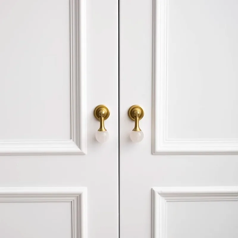 Weiße Kristallkugel + Messing  – Furniture Hardware Drop Pulls Bewertung und Preis