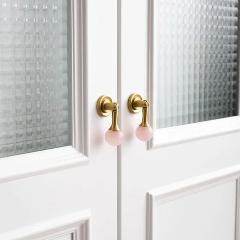 Weiße Kristallkugel + Messing  – Furniture Hardware Drop Pulls Bewertung und Preis